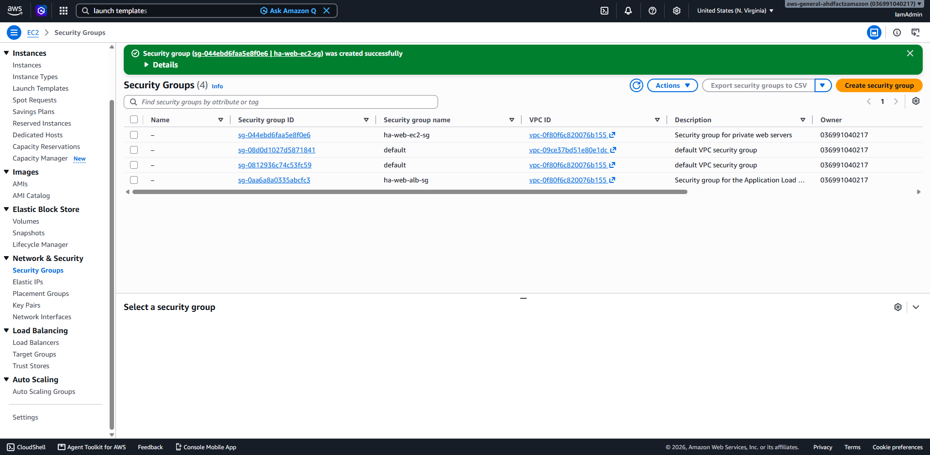 AWS security groups overview