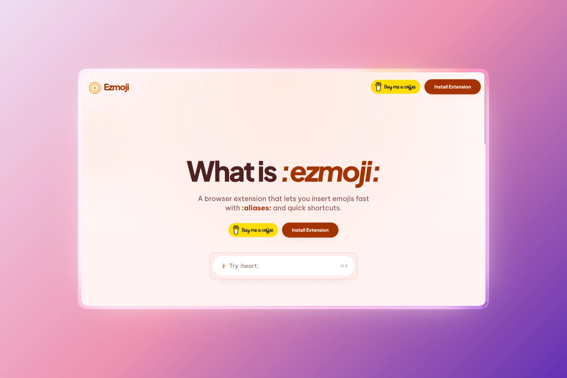 Ezmoji browser extension preview
